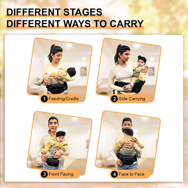 Adjustable Baby Hip Carrier โ Ergonomic & Lightweight Waist Seat for Newborns & Toddlers (6-36 Months)
