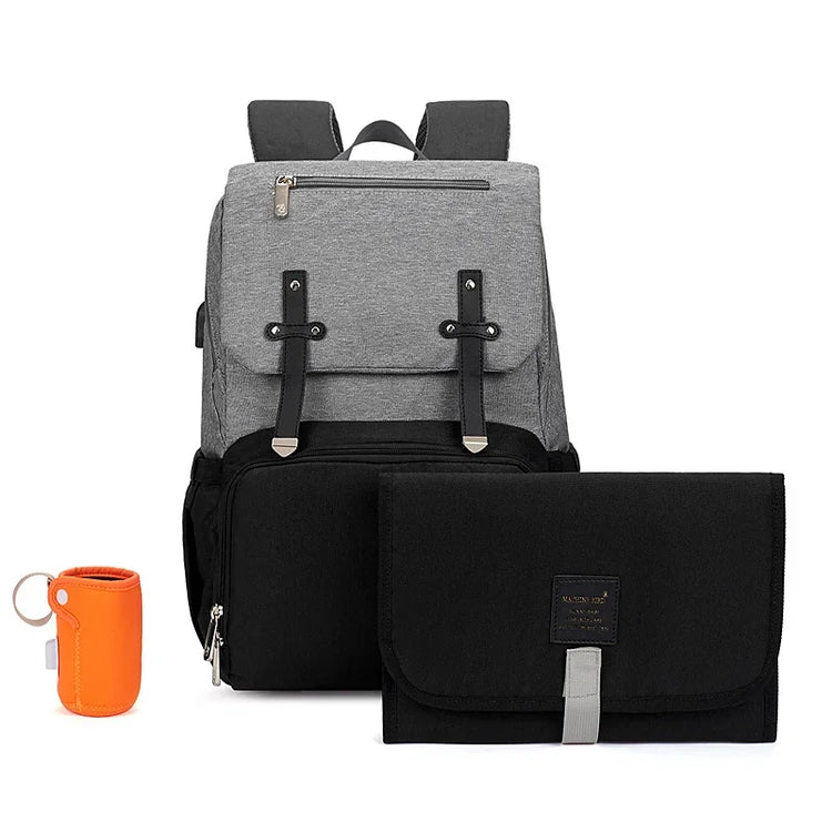 2022 Fashion New Baby Diaper Bag Backpack Multifunctional Diaper Bag Organizer with Thermal Milk Bottle Bag Baby Bags for Mom