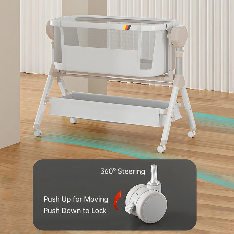 Rocking Baby Bassinet,Baby Cribs,Newborn Co-Sleeper,Infant Beside Sleeper,Unisex Baby Bed Cribs, Portable Travel Crib,Cradle