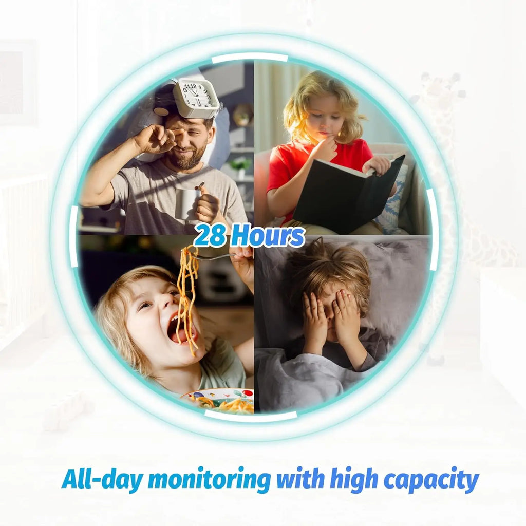 BM505 Baby Monitor Camera Audio 5" Screen 28Hrs Battery Video Camera Night Vision 2Way Talk 10 Lullabies Baby Nanny Security Cam