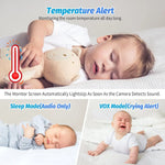 BM505 Baby Monitor Camera Audio 5" Screen 28Hrs Battery Video Camera Night Vision 2Way Talk 10 Lullabies Baby Nanny Security Cam