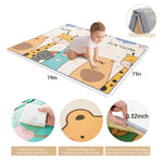 71" x79" Play pen for Baby Toddlers, Playpen with Mat,Unisex Play Yard, Play Pen Indoor&Outdoor,Big Baby Fence with Gate
