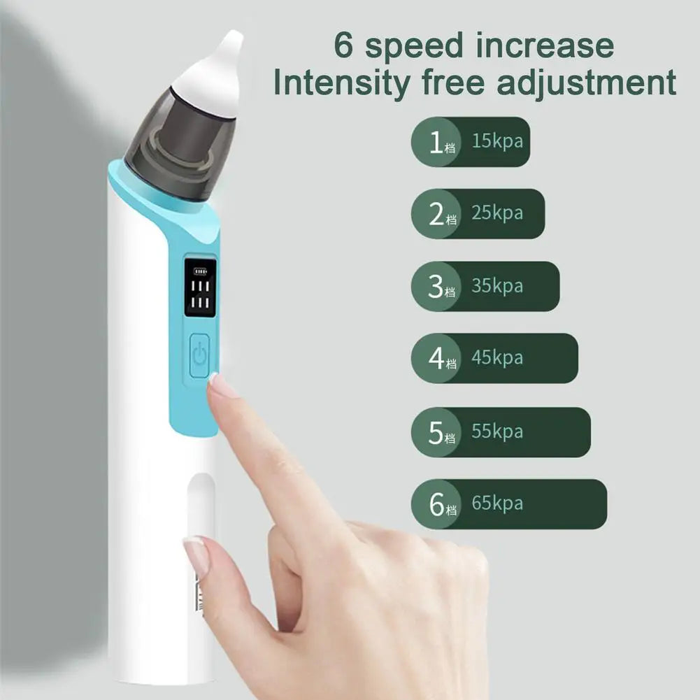 Baby Nasal Aspirator Baby Nose Cleaner Silicone Adjustable Suction Child Nasal Aspirator Health Safety Convenient Low Noise