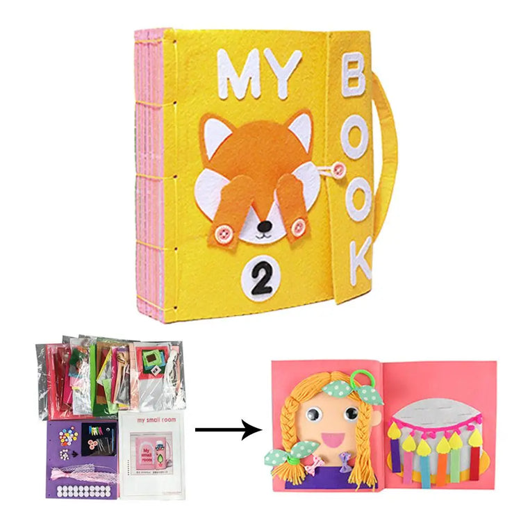 3D 5 Styles DIY My First Cloth Book Infant Baby Felt Quiet Cloth Books Early Learning Educational Felt Material Development Book