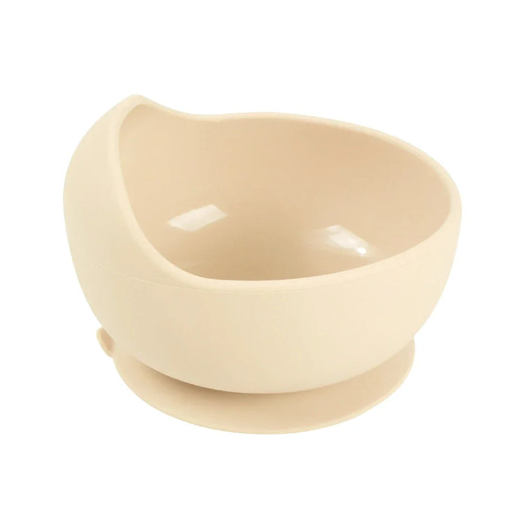 Baby Silicone Feeding Dishes Children Suction Plate Suction Sucker Bowl Wood Fork Spoon Set Toddler Training Tableware BPA Free