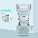 Baby Carrier, 6-in-1 Baby Carrier With Waist Stool, Baby Carrier With Hip Seat For Breastfeeding, One Size Fits All - Adapt To N