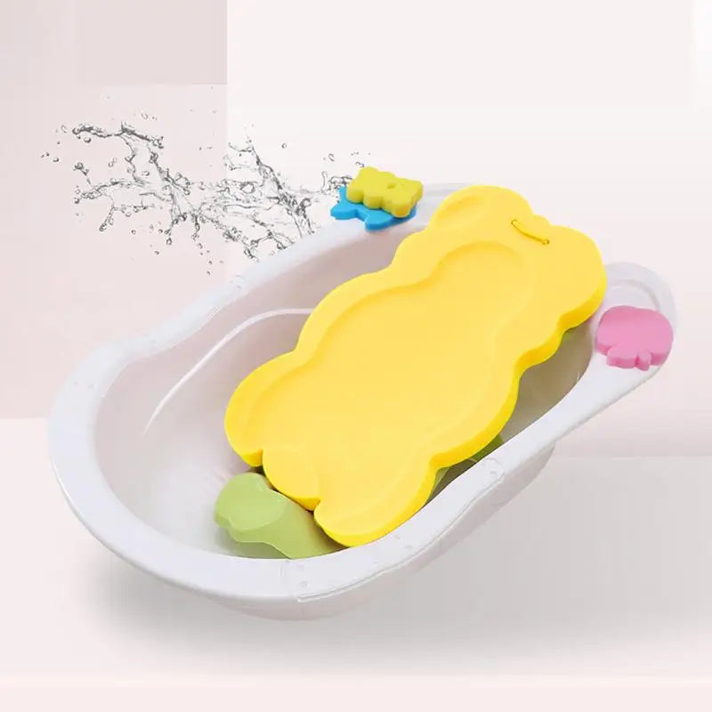 Sponge Baby Bath Mat Non-slip Sponge Mat Anti-skid Bathtub Infant Bath Pad Newborns Seat for Baby Care