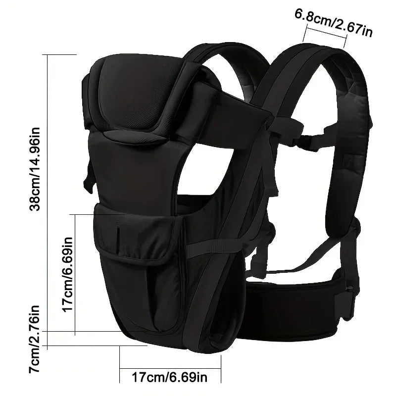 Baby Sling Carrier, 4-in-1 Ergonomic Baby Backpack Carrier, Easily Adjustable Baby Carrier Newborn to Toddler Poop bags dog