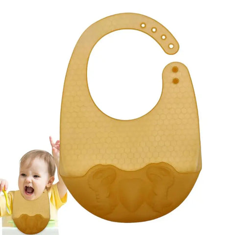 Children's Bibs Unisex Soft Silicone Feeding Bibs Adjustable Baby Food Feeding Bibs Eating Bibs With Food Catcher In Dinosaur
