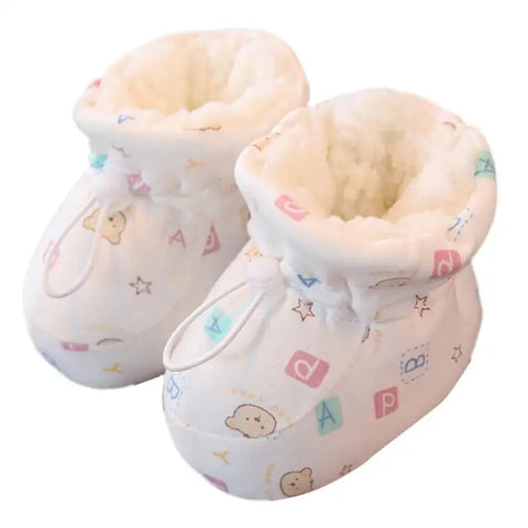 Baby Warm Winter Boots Non-Slip Texture Shoes Cozy Soft Kids Boots Non-Slip Texture Shoes Warm Cotton Winter Booties For Winter
