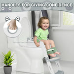 Potty Training Seat with Adjustable Height Step Stool Ladder Anti-Slip Pads for Safety Toddler Toilet Trainer for Girls Boys