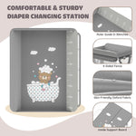 Sejoy Baby Changing Table Folding Diaper Changing Station 360° Lockable Wheels Foldable Height with Storage Bag
