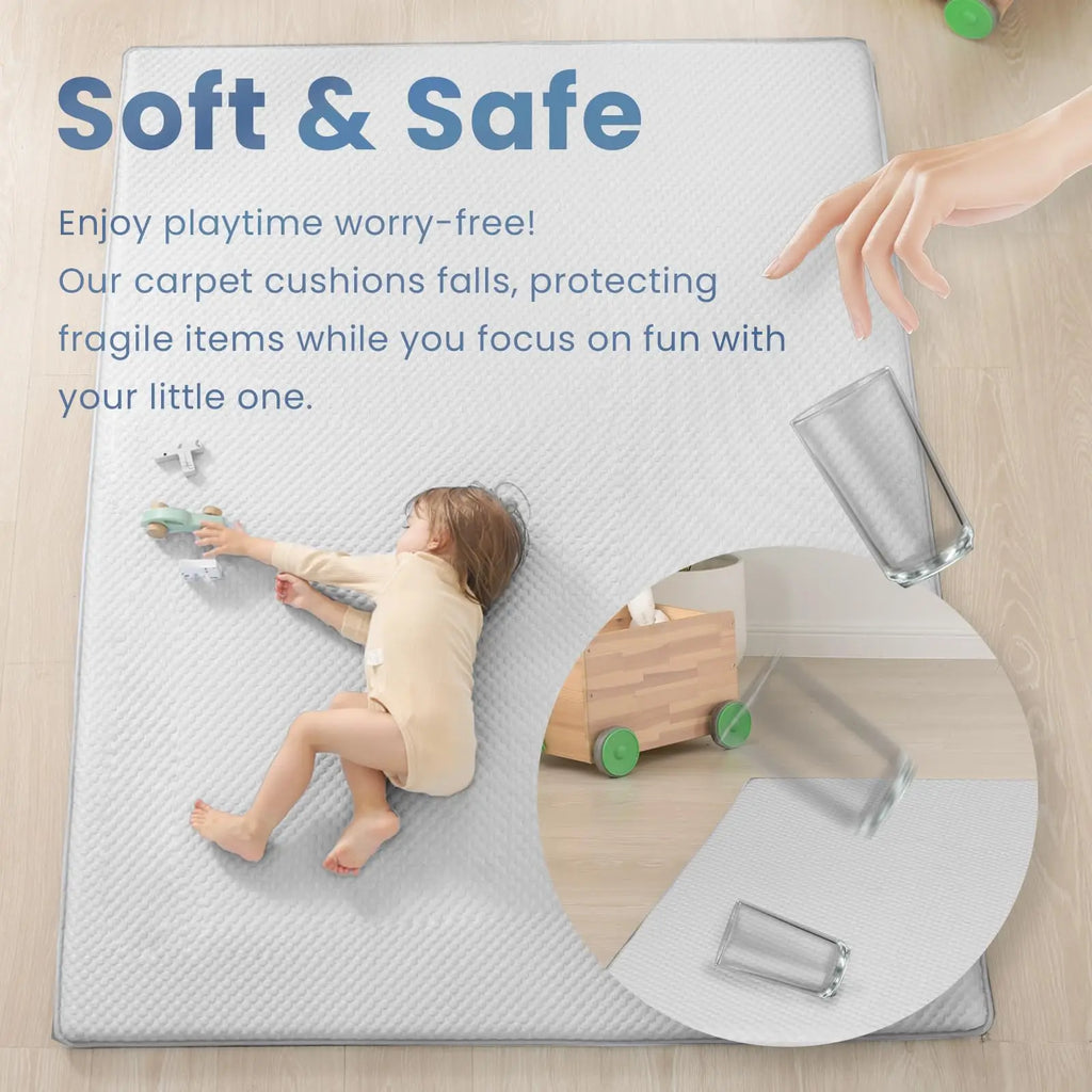 Baby Play Mat Large Soft 3CM Thick Non Slip Crawling Mat Memory foam Tummy Time Mat for Toddlers Baby Activities Rug