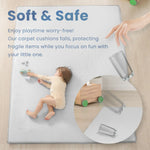 Baby Play Mat Large Soft 3CM Thick Non Slip Crawling Mat Memory foam Tummy Time Mat for Toddlers Baby Activities Rug