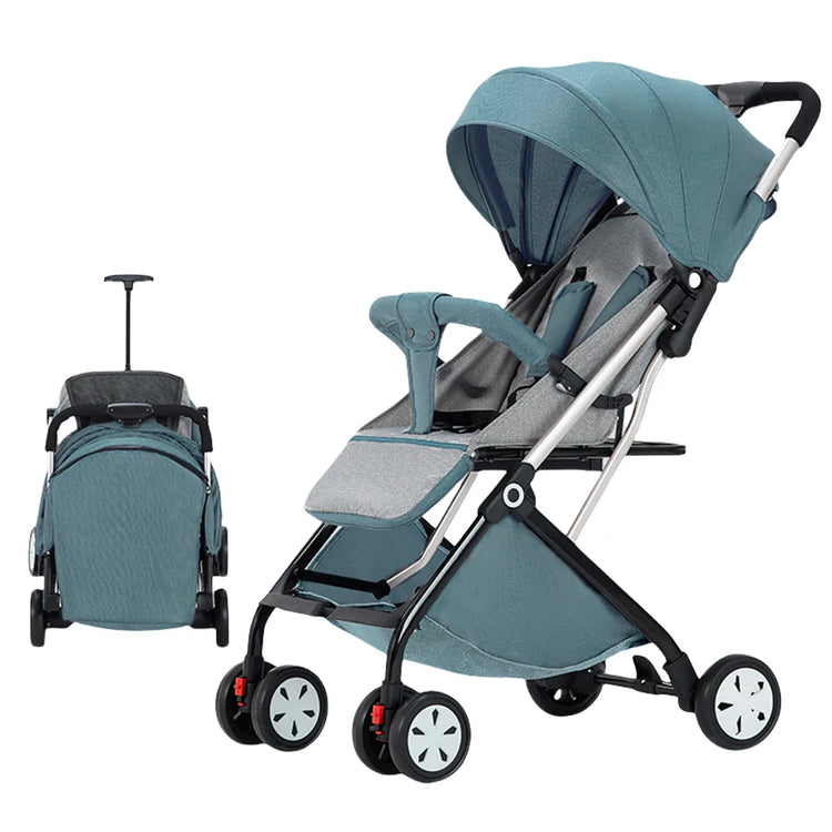 Lightweight Baby Stroller, Compact Toddler Travel Stroller For Airplane, Infant Stroller W/ 5-Point Harness, Adjustable Backrest