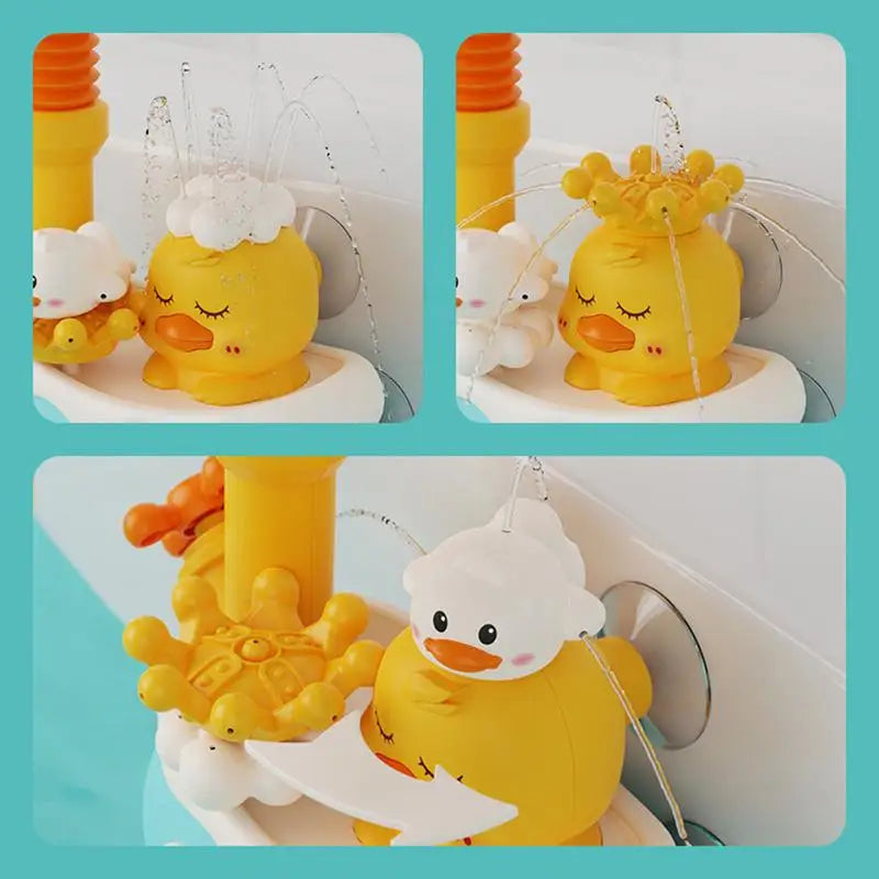 Baby Bath Toy Sprayer Colorful Sunflower Bathtub Toys Baby Shower Head Adjustable Interactive Baby Shower Faucet Spray Toys For