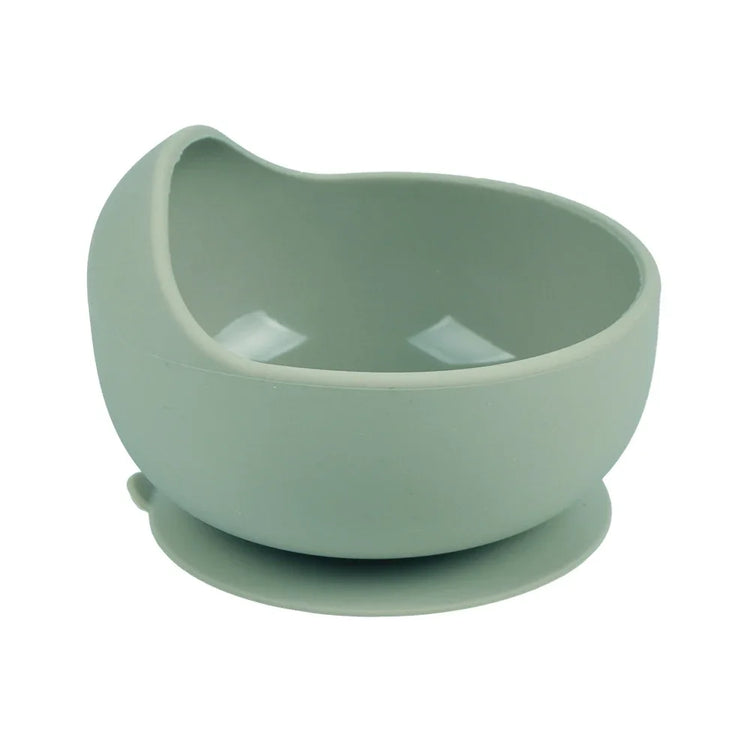 Baby Silicone Feeding Dishes Children Suction Plate Suction Sucker Bowl Wood Fork Spoon Set Toddler Training Tableware BPA Free