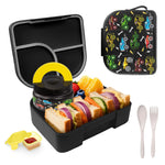 Toddler Bento Lunch Box, Kids Leakproof Lunch Food Containers, Insulated Hot Food Jar with Lunch Bag for School, Trvael