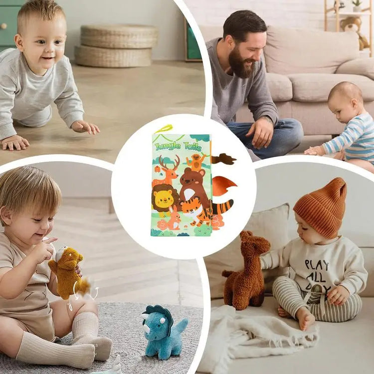 Crinkle Books For Babies Tails Babies Book Cute Sensory Babies Books Early Education Toys Creative Toddler Interactive Books For