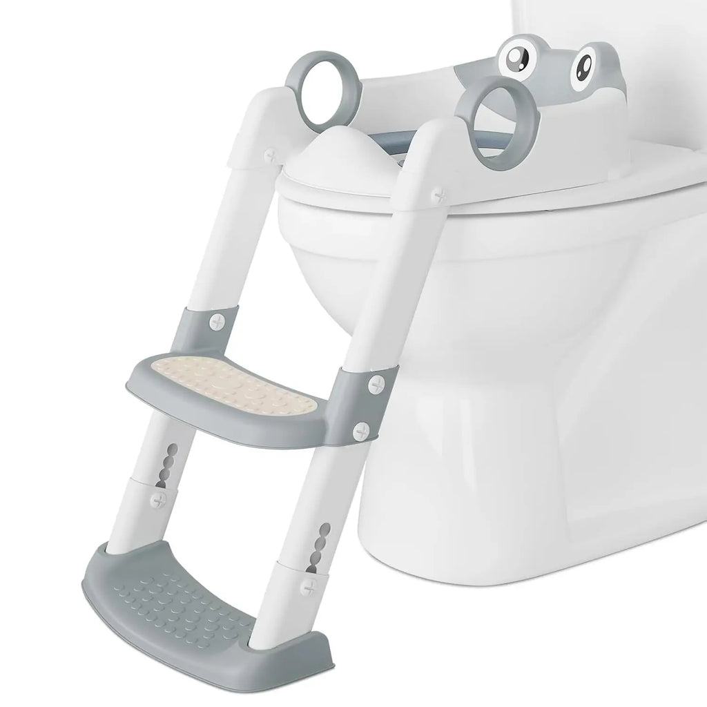 Potty Training Seat with Adjustable Height Step Stool Ladder Anti-Slip Pads for Safety Toddler Toilet Trainer for Girls Boys