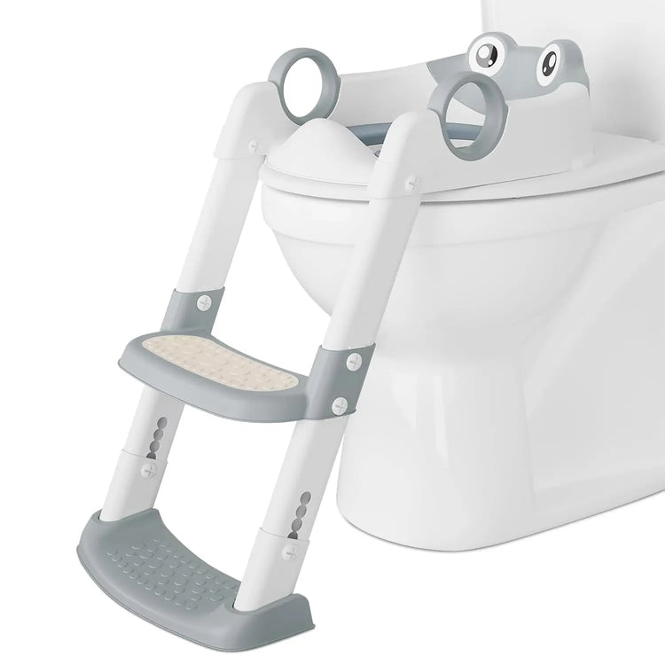 Potty Training Seat with Adjustable Height Step Stool Ladder Anti-Slip Pads for Safety Toddler Toilet Trainer for Girls Boys