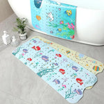 Baby Bath Mat Non Slip Cartoon Toddler Anti-Slip Shower Mats 40 X 16 Inch Machine Washable Toddler Baby Bathtub Mat With Suction
