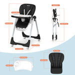 SEJOY Baby High Chair Infants Folding Convertible Removable Tray Adjustable Seat
