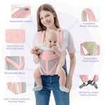 4-in-1 Ultimate Comfort Baby Carrier - Adjustable, Breathable, and Ergonomic Design for Newborn to Toddler up to 35 lbs, Made of