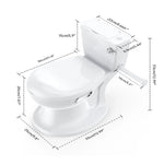 Potty Training Toilet for Toddler, Realistic Potty Training Toilet with Soft Seat with Realistic Flushing Sound & Non-Slip