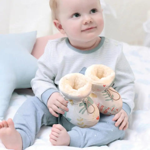 Baby Warm Winter Boots Non-Slip Texture Shoes Cozy Soft Kids Boots Non-Slip Texture Shoes Warm Cotton Winter Booties For Winter