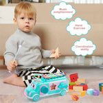 Baby Toy Cartoon Musical Instrument Bus Baby Toys Hand Knock Girl Boy Piano Education For 12-18 Months Baby Toy Gift