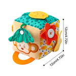Baby Practice Dressing Toy Early Learning Activity Cube Buttons Dressing Nap Button  Life Skill Education Toys For Children Gift