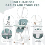 SEJOY Baby High Chair Infants Folding Convertible Removable Tray Adjustable Seat