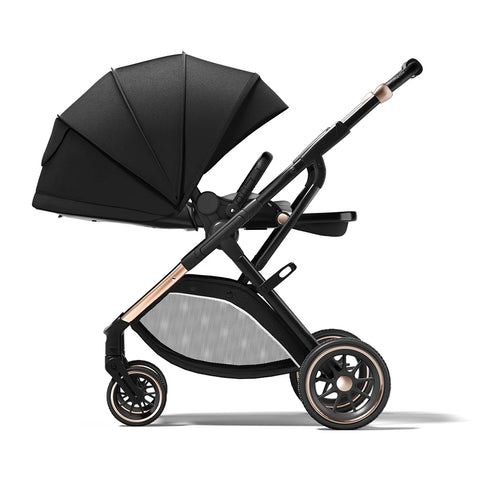 High View Baby Stroller Ergonomics Seat Portable Baby Pram One Hand to Recline Pushchair