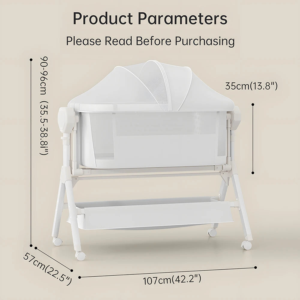 Rocking Baby Bassinet,Baby Cribs,Newborn Co-Sleeper,Infant Beside Sleeper,Unisex Baby Bed Cribs, Portable Travel Crib,Cradle
