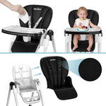 SEJOY Baby High Chair Infants Folding Convertible Removable Tray Adjustable Seat