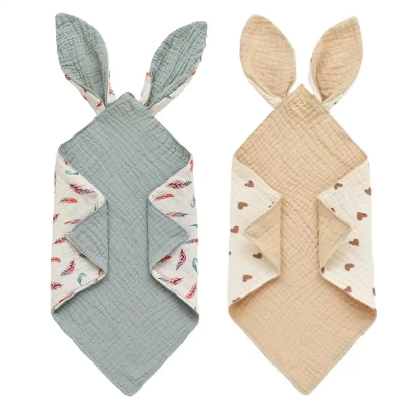 Snap Bibs For Baby Rabbit Ear Design Baby Bandana Drool Bibs Soft Comfortable Cotton Unisex Drooling Bib For Boys Girls
