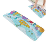 Baby Bath Mat Non Slip Cartoon Toddler Anti-Slip Shower Mats 40 X 16 Inch Machine Washable Toddler Baby Bathtub Mat With Suction