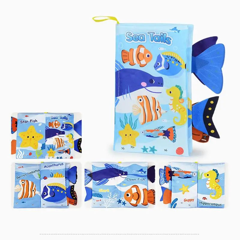 Crinkle Books For Babies Tails Babies Book Cute Sensory Babies Books Early Education Toys Creative Toddler Interactive Books For