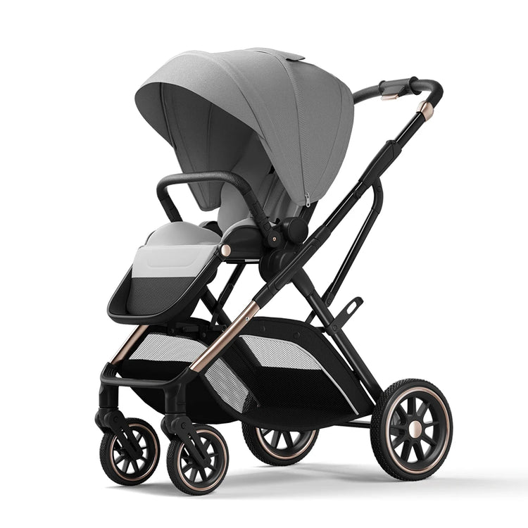High View Baby Stroller Ergonomics Seat Portable Baby Pram One Hand to Recline Pushchair