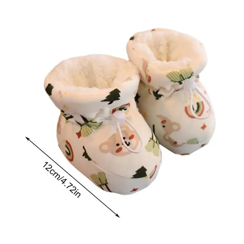 Baby Warm Winter Boots Non-Slip Texture Shoes Cozy Soft Kids Boots Non-Slip Texture Shoes Warm Cotton Winter Booties For Winter