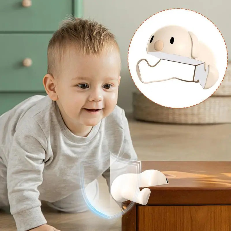 Corner Guards Baby Proof Cute Dog Silicone Protectors For Corners And Edges 4Pcs Furniture Corner Protector Guards With Strong