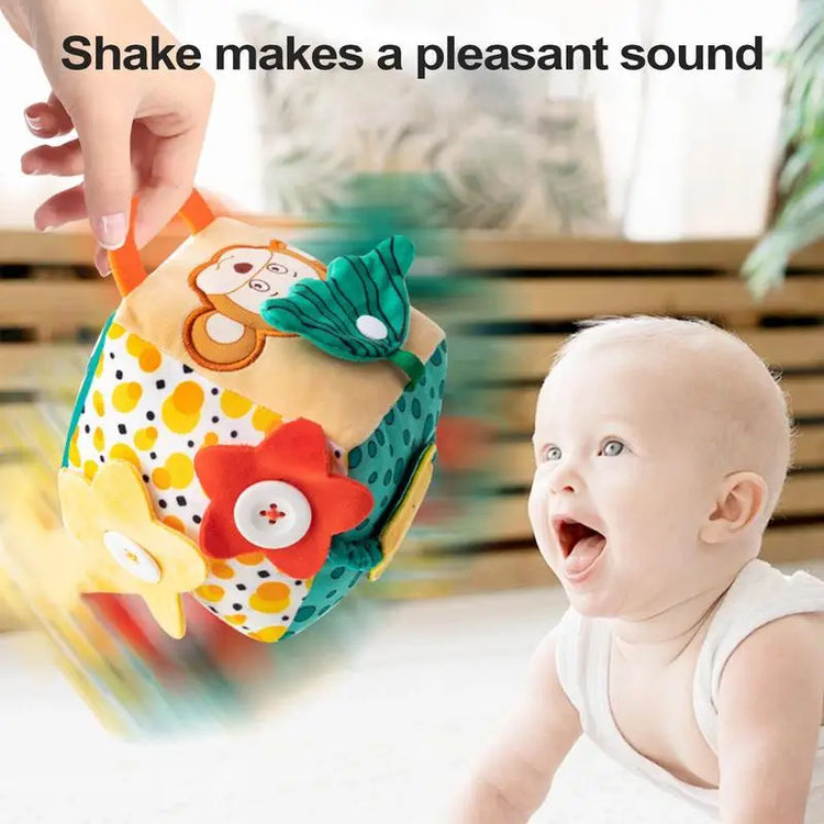 Baby Practice Dressing Toy Early Learning Activity Cube Buttons Dressing Nap Button  Life Skill Education Toys For Children Gift