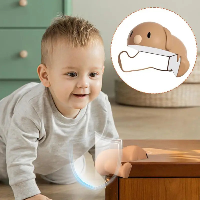 Corner Guards Baby Proof Cute Dog Silicone Protectors For Corners And Edges 4Pcs Furniture Corner Protector Guards With Strong