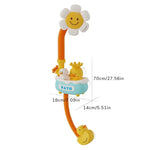 Baby Bath Toy Sprayer Colorful Sunflower Bathtub Toys Baby Shower Head Adjustable Interactive Baby Shower Faucet Spray Toys For
