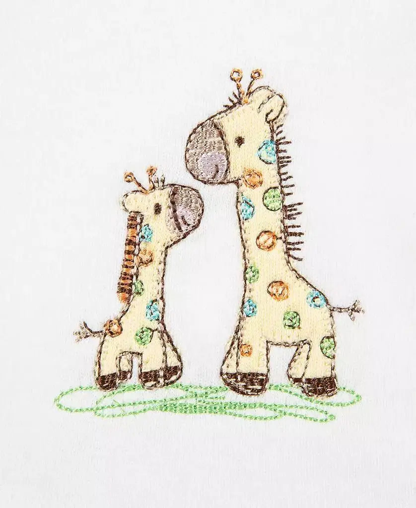 Little Me | Baby Boys and Baby Girls Giraffe Bibs and Burp Cloth