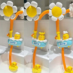 Baby Bath Toy Sprayer Colorful Sunflower Bathtub Toys Baby Shower Head Adjustable Interactive Baby Shower Faucet Spray Toys For
