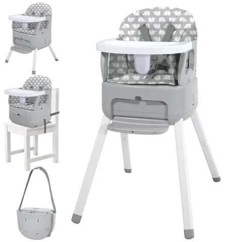 1 Portable Baby Highchair Convertible Highchair for Babies and Toddlers - Foldable Carry Small Box, High Chair, Infant Booster